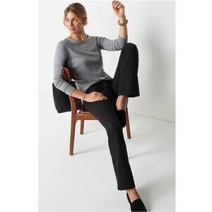 J. Jill Petite Ponte Boot-Cut Pull-On Pants in Black L Petite